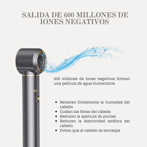 Secador MILO iónico negro 5 en 1